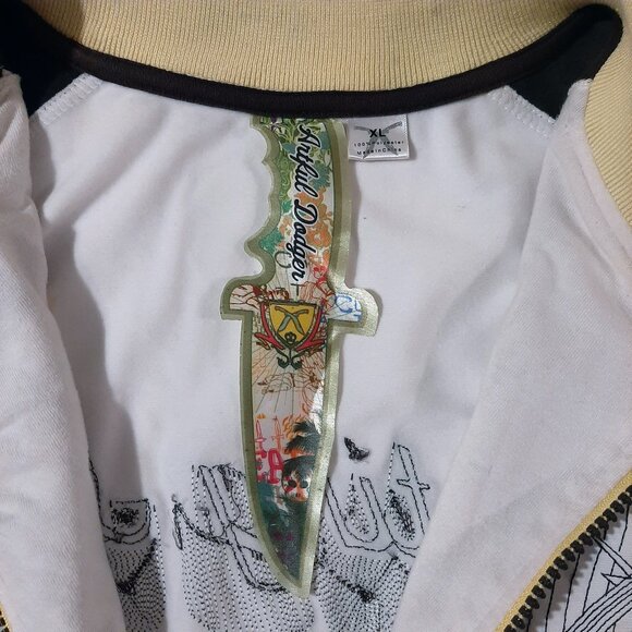 Rare Artful Dodger Jacket size XL Fighting Irons embroidered line art Y2K 00s - Picture 4 of 12